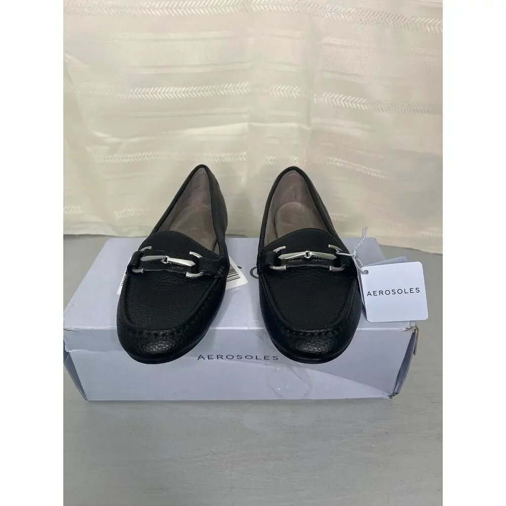 Aerosoles Day Drive Loafers Black Womens Size 8M